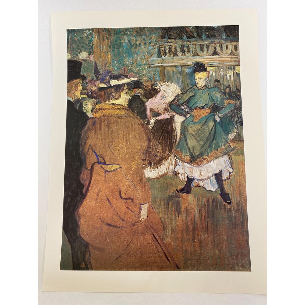 Henri de Toulouse-Lautrec, Quadrille At the Moulin Rouge, Print, Book Page